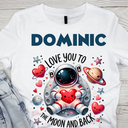 Tricou aniversar astronaut pentru copii  alb din bumbac AST1149