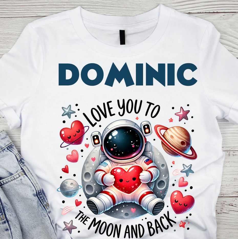 Tricou aniversar astronaut pentru copii  alb din bumbac AST1149