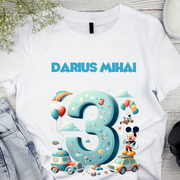 Tricou aniversar personalizat 3 ani cu Mickey Mouse  TAMM1013.8