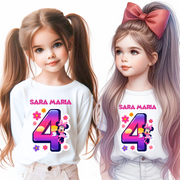 Tricou aniversar personalizat 4 ani cu Minnie Mouse  TAMM1012.9 - Copie