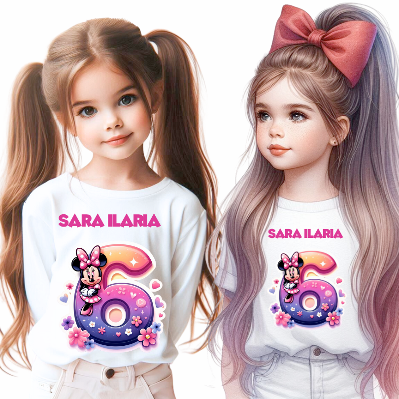 Tricou aniversar personalizat 6 ani cu Minnie Mouse  TAMM1012.10 - Copie