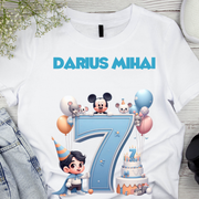 Tricou aniversar personalizat 7 ani cu Mickey Mouse  TAMM1013.14