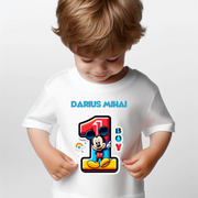 Tricou aniversar personalizat 1 an cu Mickey Mouse  TAMM1013.1