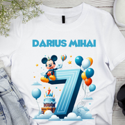Tricou aniversar personalizat 7 ani cu Mickey Mouse  TAMM1013.15