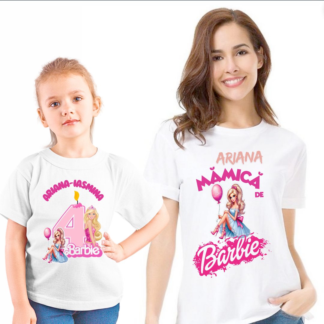 Tricou aniversar personalizat  adulti mamica de BARBIE TAN1014