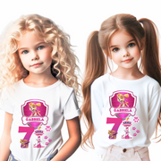 Tricou aniversar personalizat cu Skye din Patrula Catelusilor TAMM1015.2