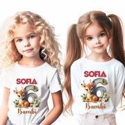 Tricou aniversar personalizat cu caprioara Bambi TAMM1015.1