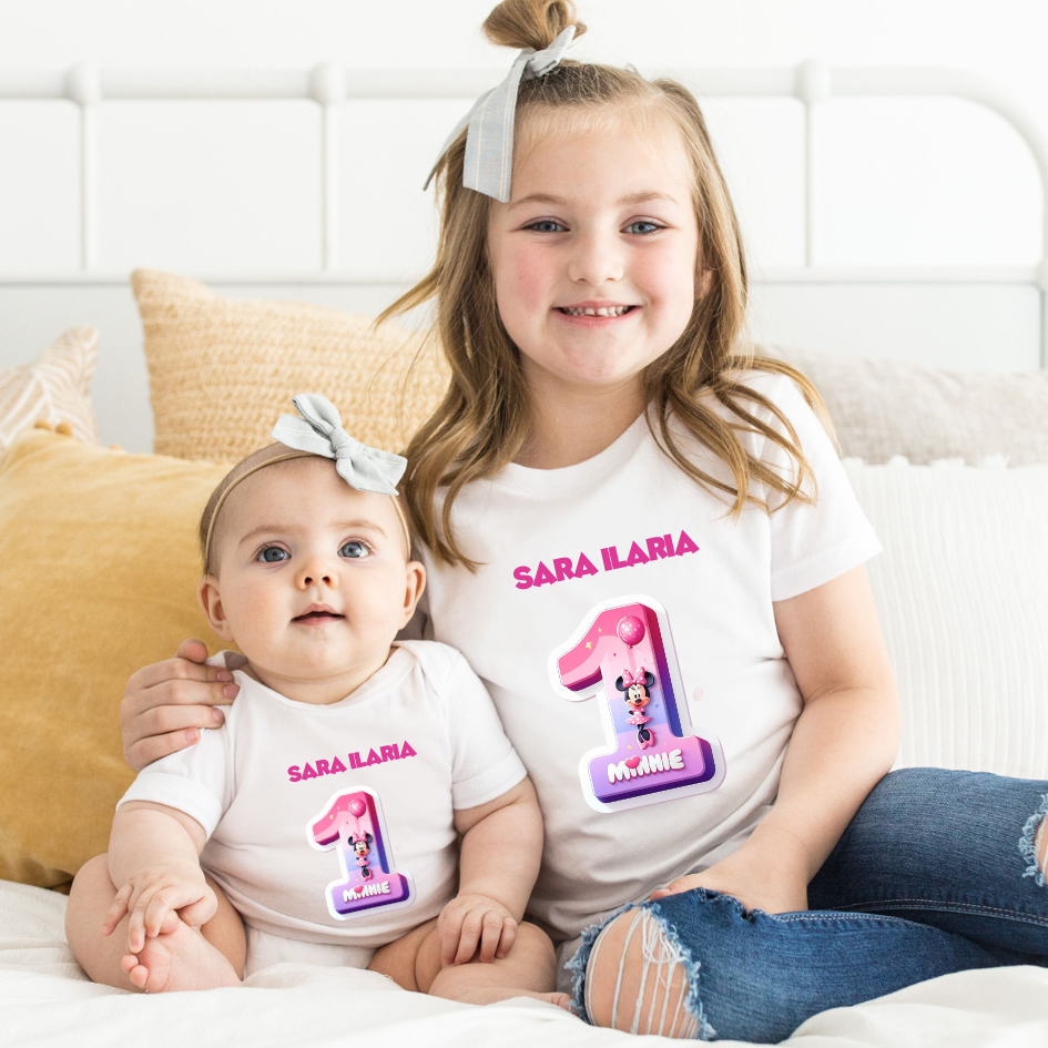 Tricou aniversar personalizat cu Minnie Mouse  TAMM1012.3