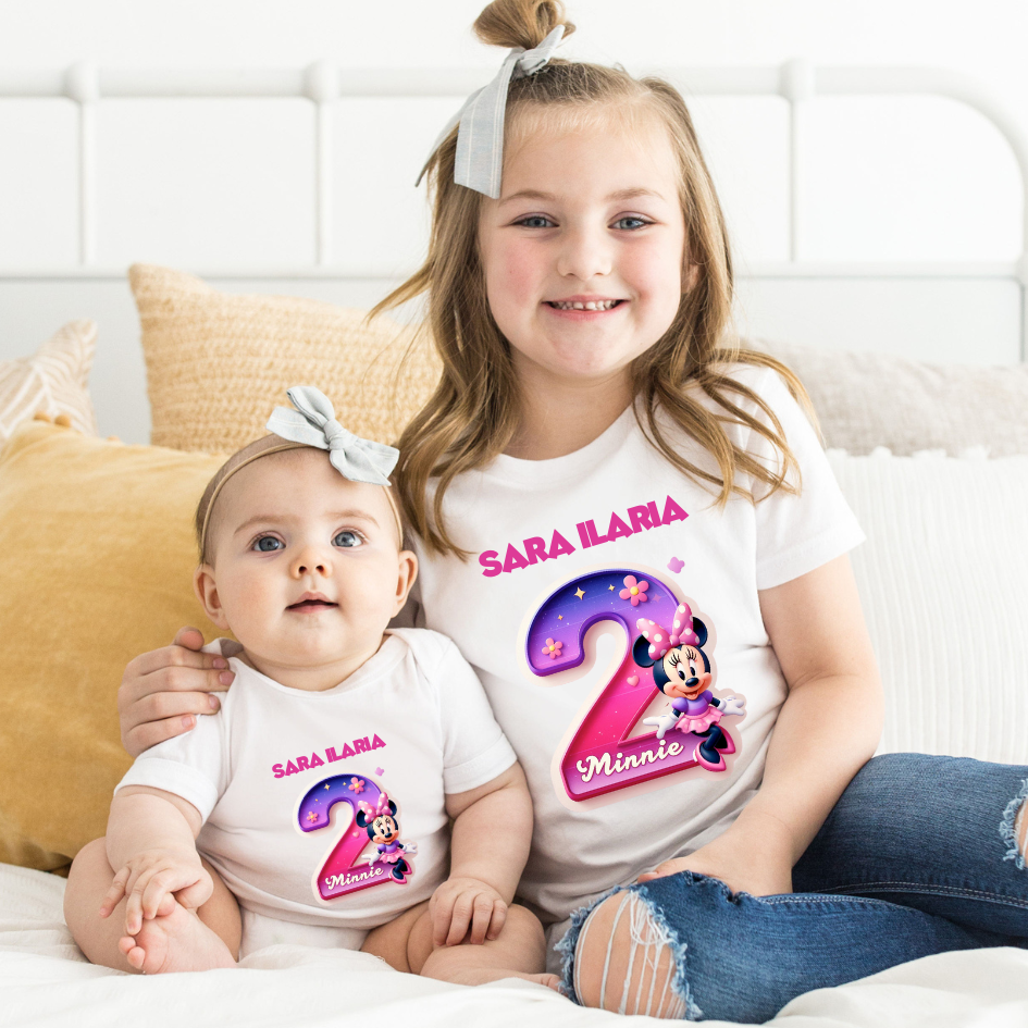 Tricou aniversar personalizat cu Minnie Mouse  TAMM1012.5