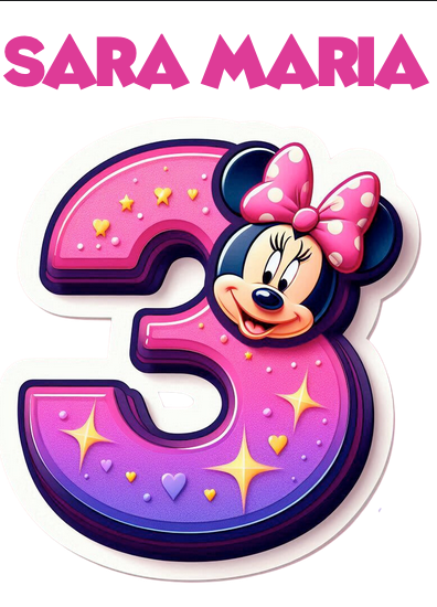 Tricou aniversar personalizat 3 ani cu Minnie Mouse  TAMM1012.6