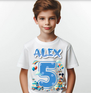 Tricou aniversar  ALEX cu Mickey Mouse TAN1011_3/4