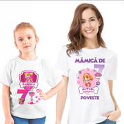 Tricou aniversar personalizat pentru mamici cu Skye din Patrula Catelusilor TAMM1015.3