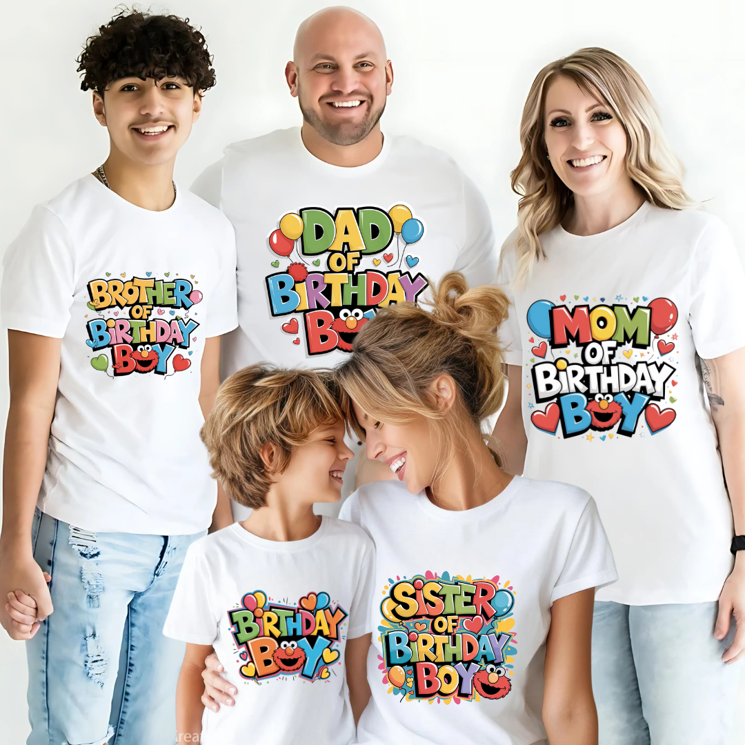 Tricou Aniversare Personalizat Birthday Boy – Cadou Haios pentru Copii și Părinți | Model Tematic cu Vârsta și Nume