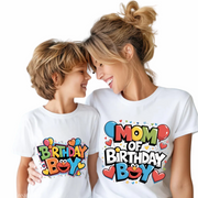Tricou Aniversare Personalizat Birthday Boy – Cadou Haios pentru Copii și Părinți | Model Tematic cu Vârsta și Nume