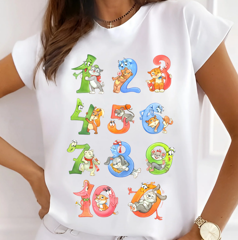 Tricou de scoala cu cifre – cadou personalizat pentru profesori sau elevi