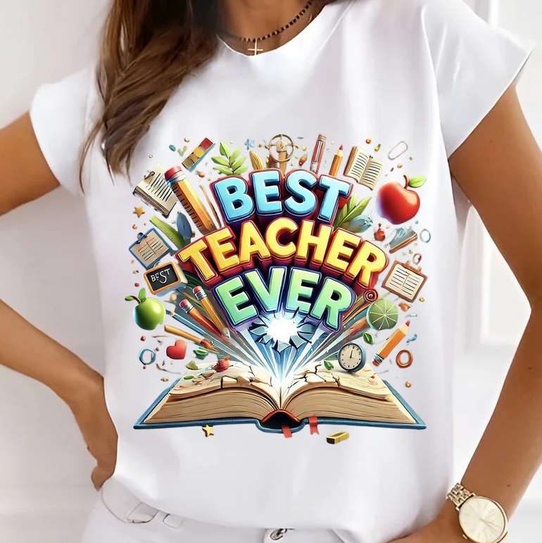 Tricou back to school bumbac– cadou personalizat pentru profesori