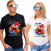 Tricou bumbac model It is fine  sarcastic personalizat cu nume  sau poza preferata TC5056