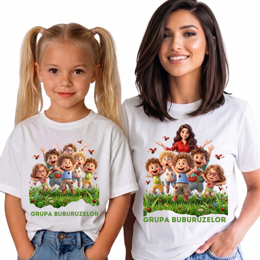 Tricou Clasa Buburuzelor Personalizat – Bumbac 100% pentru Copii și Profesori