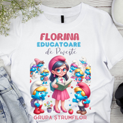 Tricou Doamna educatoare la Clasa strumfilor  pentru scoala sau gradinita  ABS1068.51