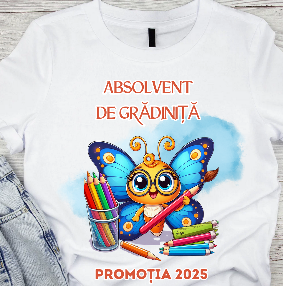 Tricou Clasa fluturasilor pentru scoala sau gradinita