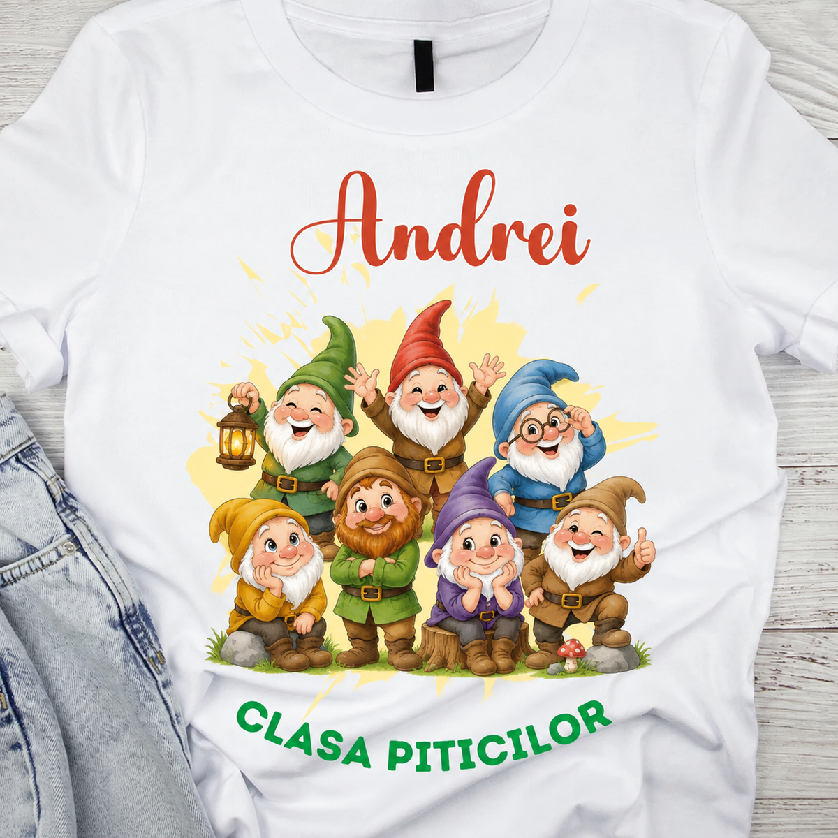 Tricou absolvire Clasa piticilor pentru  educatoare, elevi clasa 4 sau gradinita ABS10898 – grafică originală Clasa Piticilor