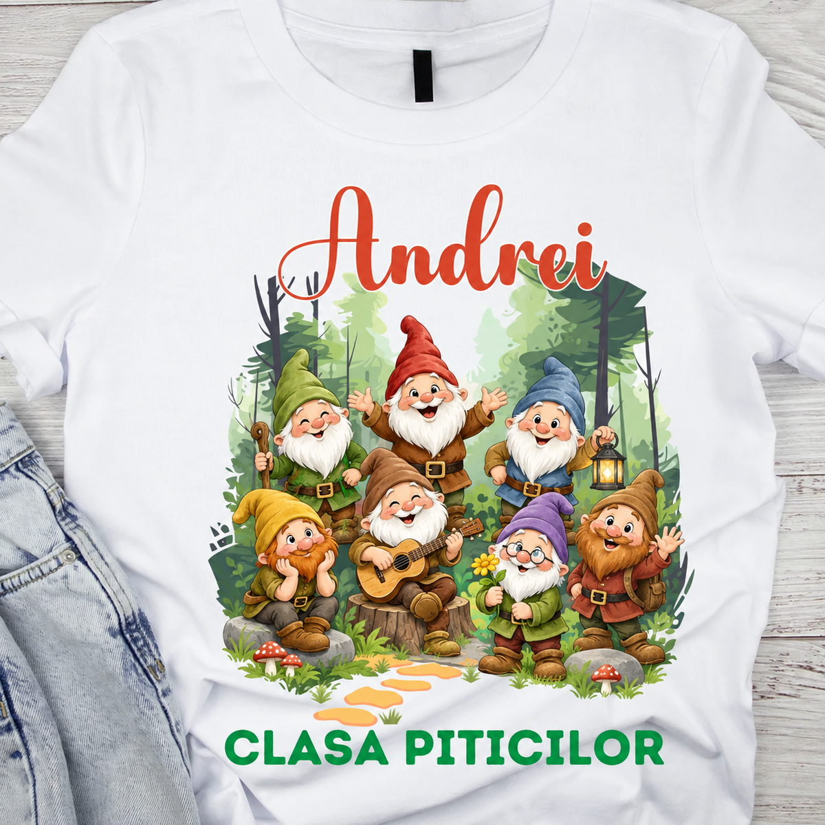Tricou absolvire Clasa piticilor pentru  educatoare, elevi clasa 4 sau gradinita ABS10899 – grafică originală Clasa Piticilor