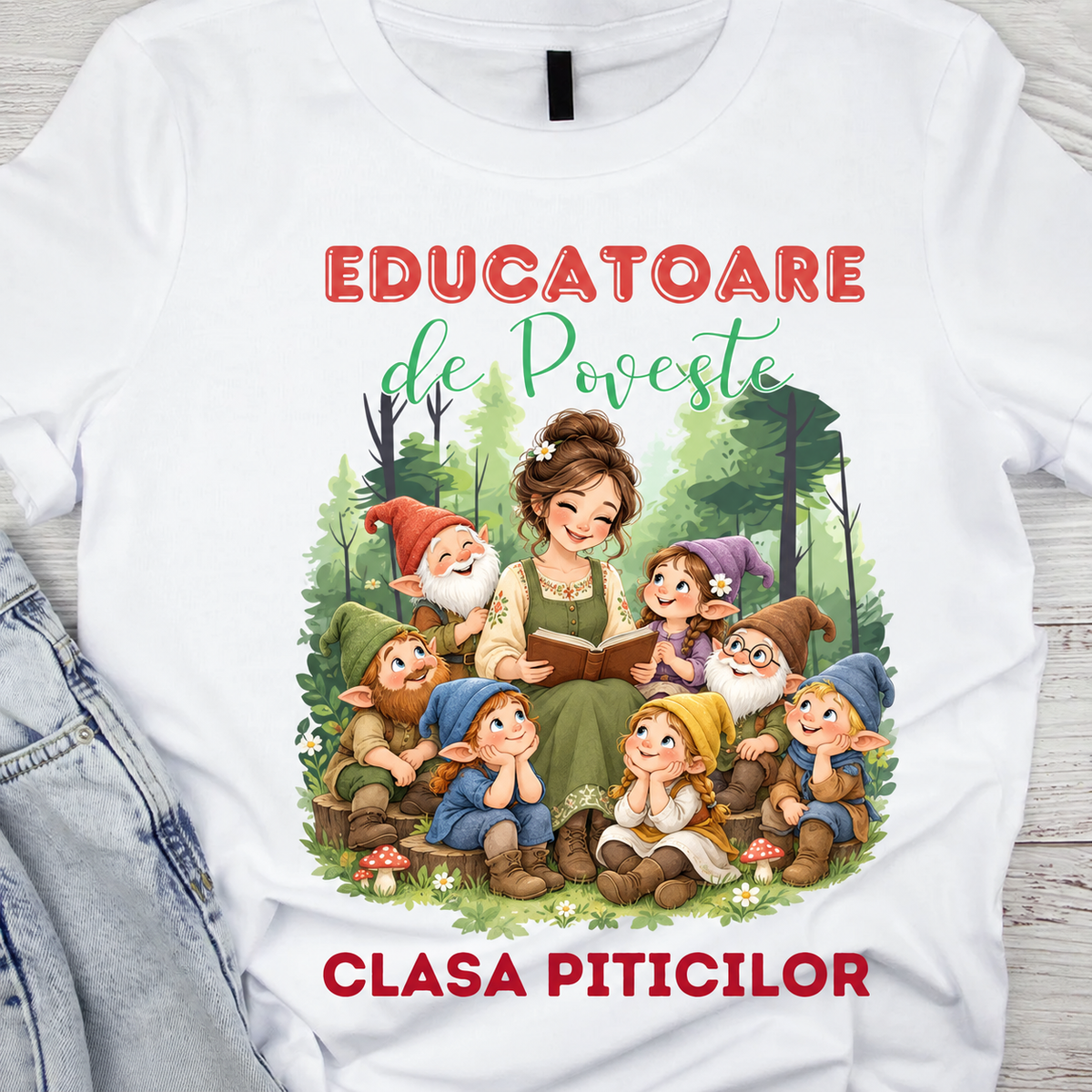 Tricou absolvire Clasa piticilor pentru  educatoare, elevi clasa 4 sau gradinita ABS10901 – grafică originală Clasa Piticilor