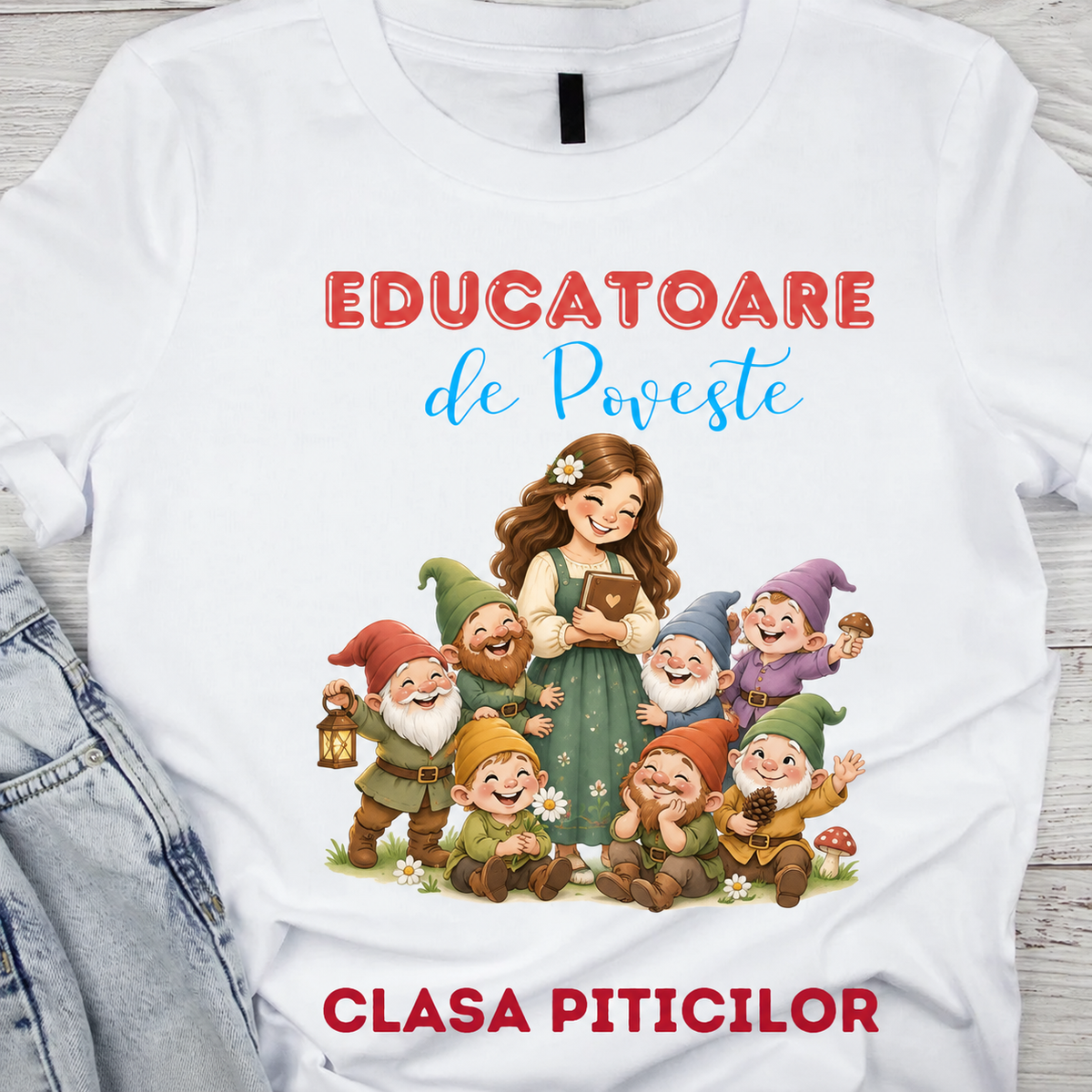 Tricou absolvire Clasa piticilor pentru  educatoare, elevi clasa 4 sau gradinita ABS10902 – grafică originală Clasa Piticilor