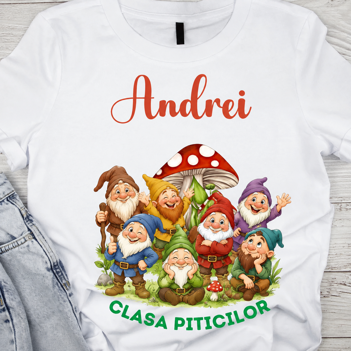 Tricou absolvire Clasa piticilor pentru  educatoare, elevi clasa 4 sau gradinita ABS10903 – grafică originală Clasa Piticilor