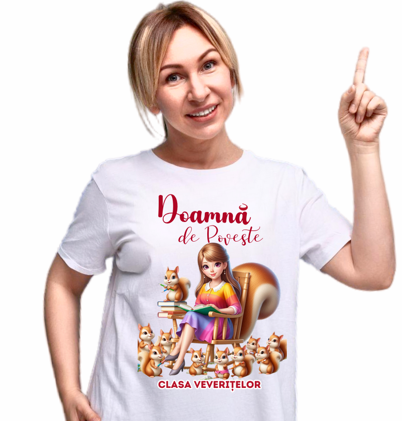 Tricou Clasa veveritelor pentru scoala sau gradinita