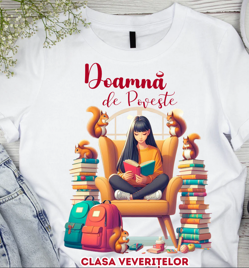 Tricou scolare Clasa veveritelor pentru absolventi de scoala sau gradinita