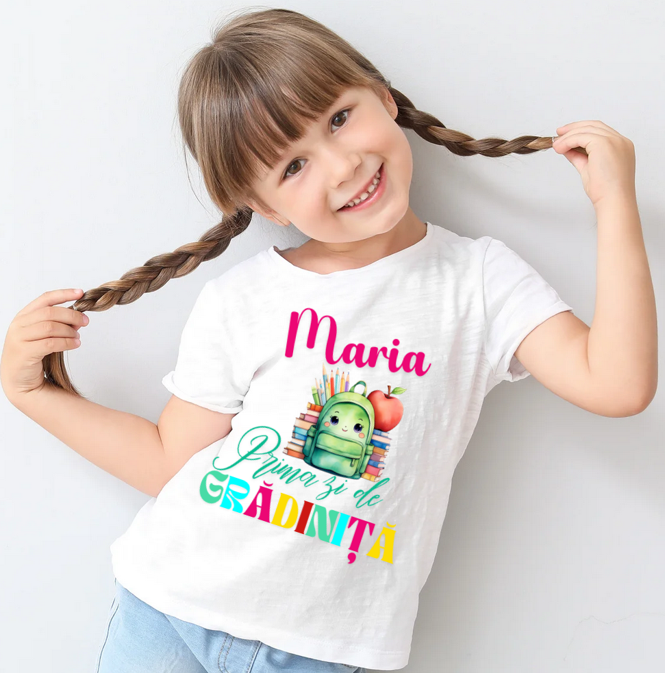 Tricou copii Back to school prima zi de gradinita ABS11213
