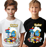 Tricou Copii Patrula catelusilor PAW PATROL cu Cifră Aniversară | Cadou Personalizat e-CADOU - Copie