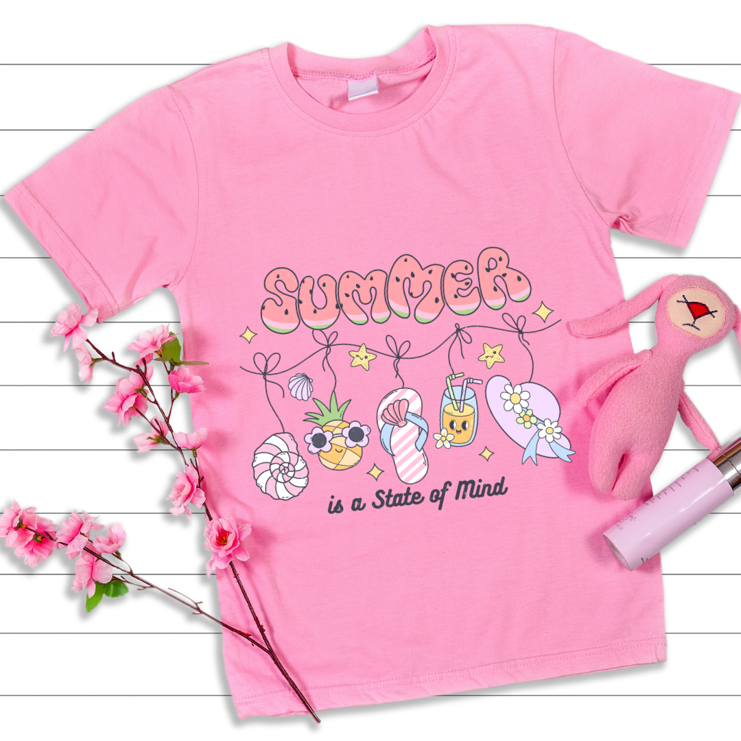 Tricou copii sau adulti din bumbac model SUMMER vibe personalizat cu nume  sau poza preferata TC5051