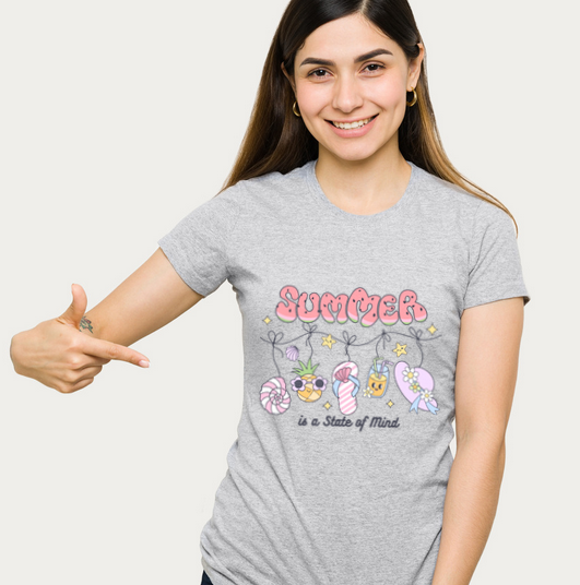 Tricou copii sau adulti din bumbac model SUMMER vibe personalizat cu nume  sau poza preferata TC5051