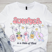 Tricou copii sau adulti din bumbac model SUMMER vibe personalizat cu nume  sau poza preferata TC5051