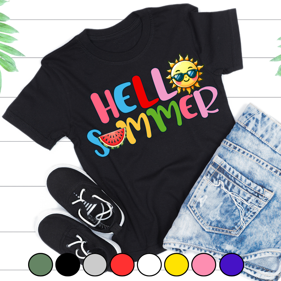 Tricou copii sau adulti din bumbac model SUMMER vibe personalizat cu nume  sau poza preferata TC5053