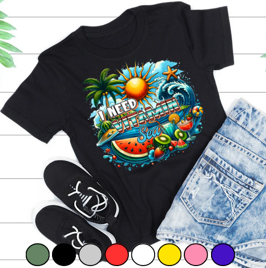 Tricou copii sau adulti din bumbac model SUMMER vibe personalizat cu nume  sau poza preferata TC5054
