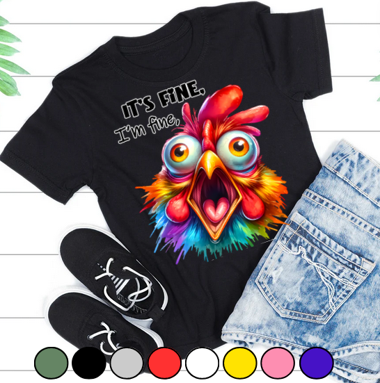 Tricou bumbac model It is fine  sarcastic personalizat cu nume  sau poza preferata TC5056