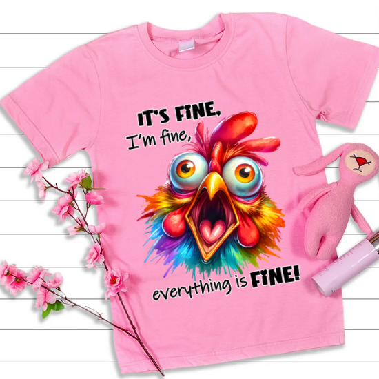 Tricou bumbac model It is fine  sarcastic personalizat cu nume  sau poza preferata TC5056