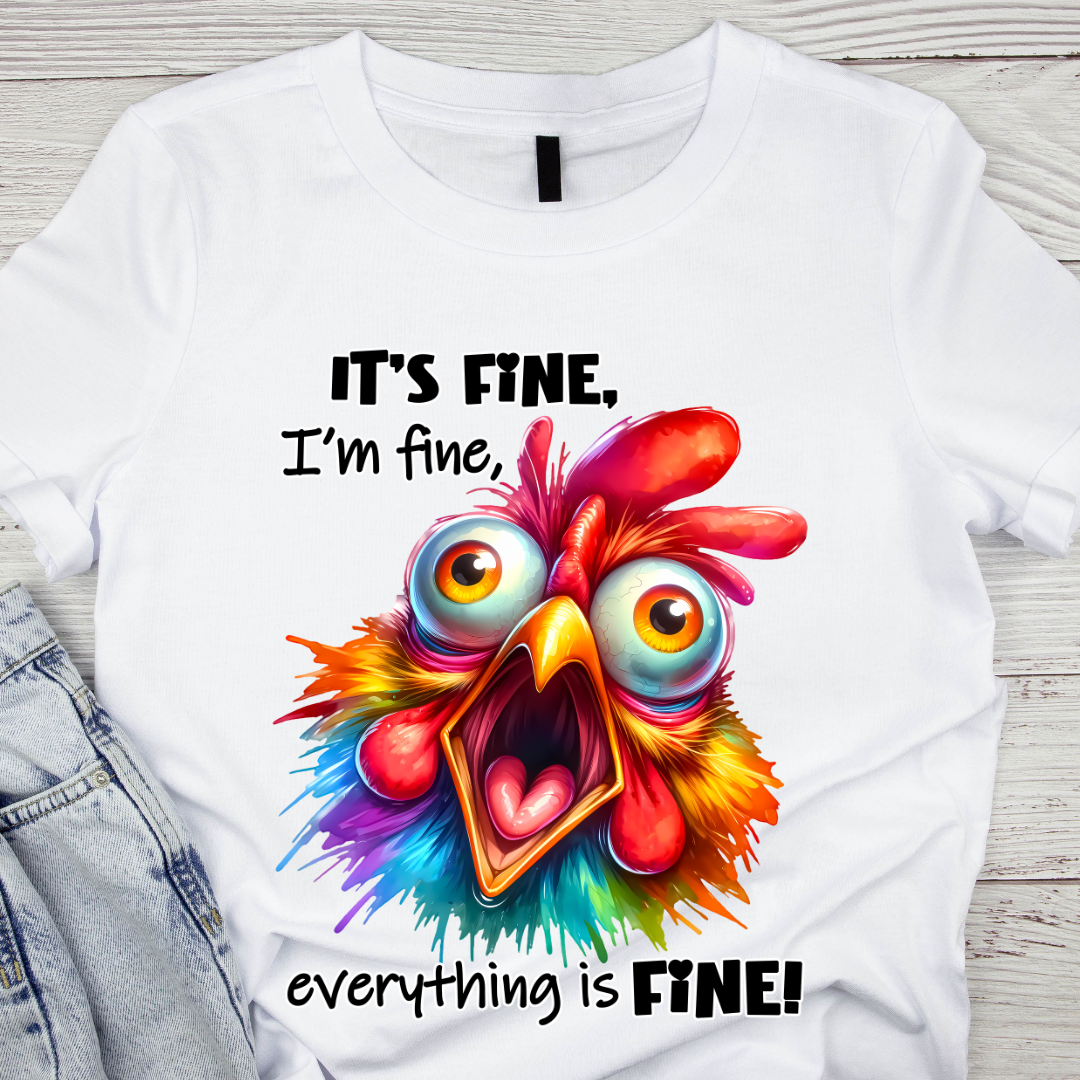 Tricou bumbac model It is fine  sarcastic personalizat cu nume  sau poza preferata TC5056
