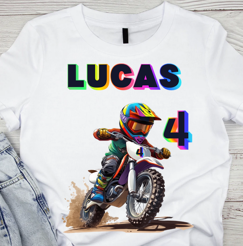 Tricou cu  Motocicleta cu Cifră Aniversară Official| Cadou Personalizat e-CADOU