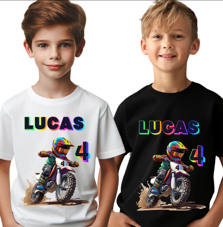 Tricou cu  Motocicleta cu Cifră Aniversară Official| Cadou Personalizat e-CADOU