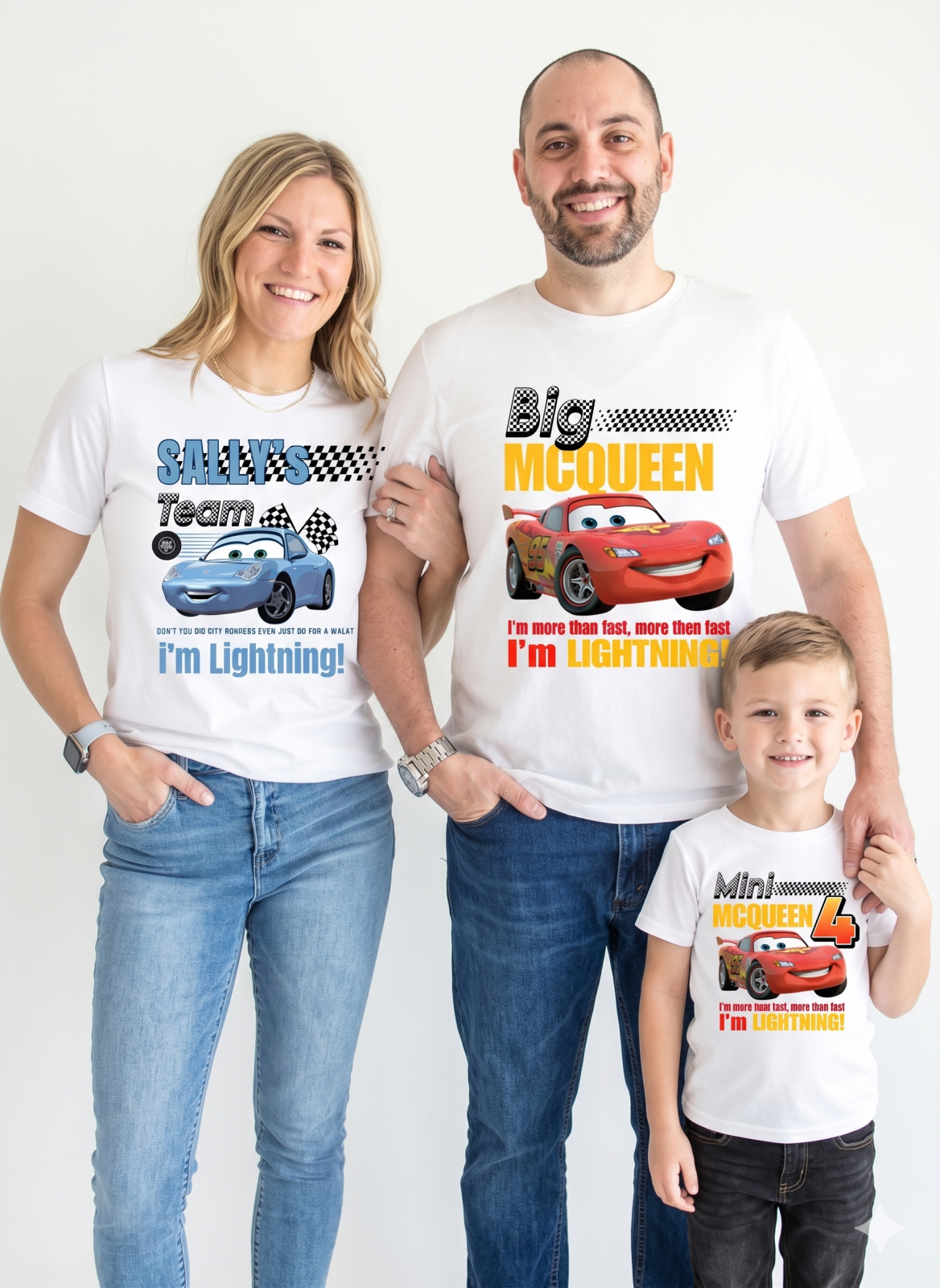 Tricou cu  Masina Mc Queen cu Cifră Aniversară Official| Cadou Personalizat e-CADOU