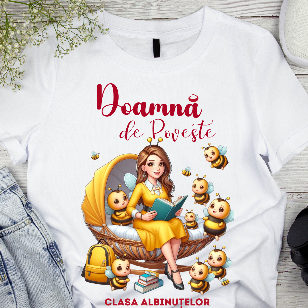 Tricou Doamna de poveste la Clasa albinutelor  pentru scoala sau gradinita  ABS1068.41