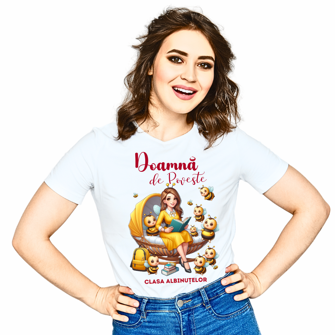 Tricou Doamna de poveste la Clasa albinutelor  pentru scoala sau gradinita  ABS1068.41