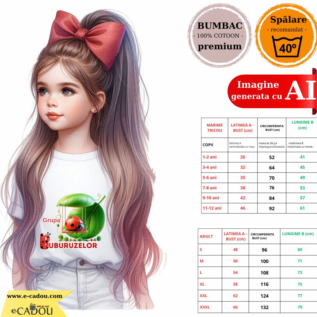 Tricou Clasa buburuzelor  pentru scoala sau gradinita  ABS1068.5 - Copie