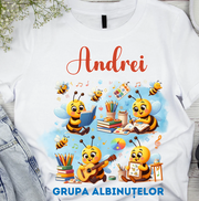 Tricou scolare Clasa albinutelor personalizat pentru absolventi de scoala sau gradinita
