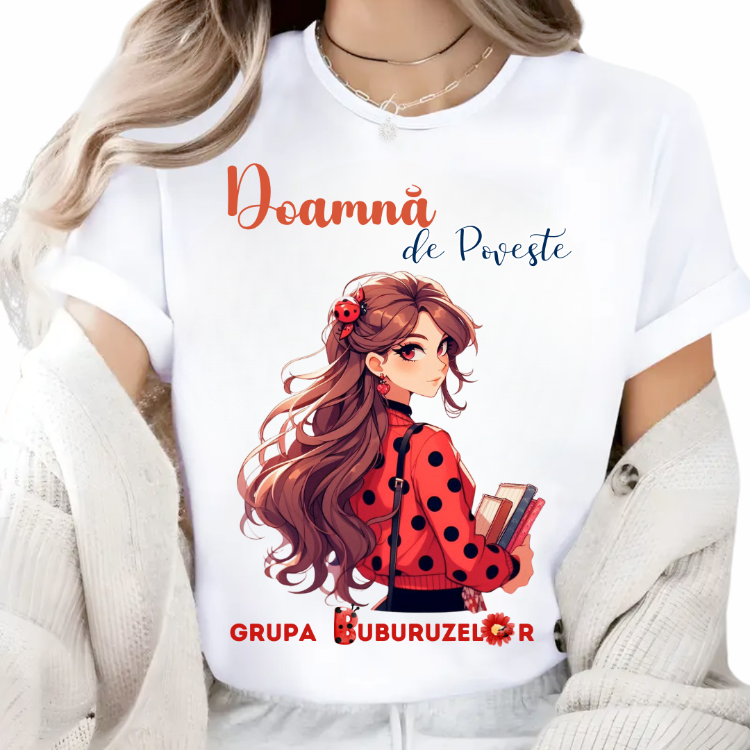Tricou Doamna la Clasa buburuzelor  pentru scoala sau gradinita  ABS1068.30