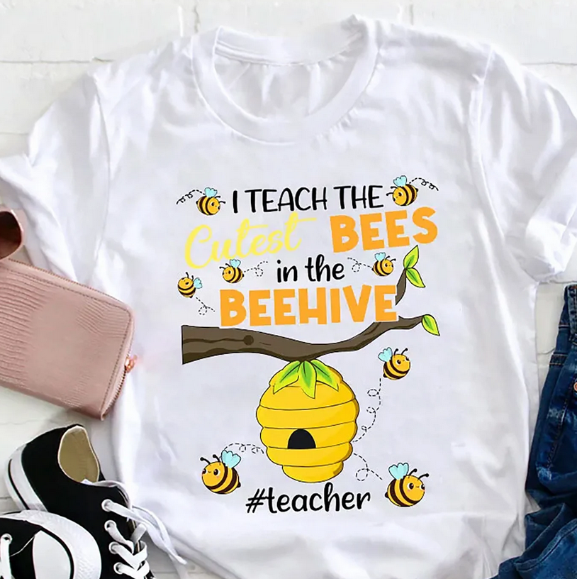 Tricou profesori Teach Love Inspire Clasa albinutelor– Cadou Inspirat pentru Școală
